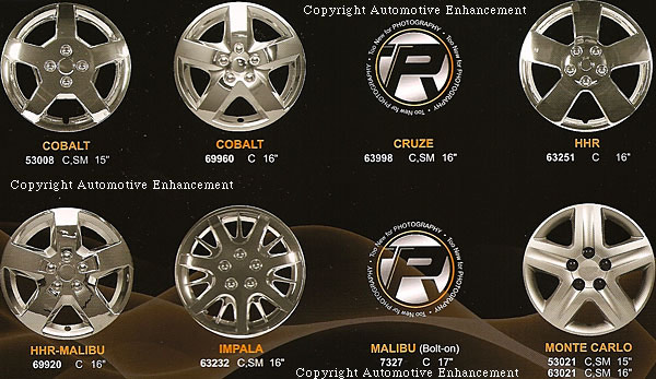 Chevrolet chevy style wheel covers and hubcaps