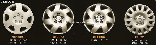 hubcap styles for toyota