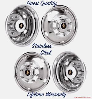 17" GMC Sierra 3500 2020 8 Lug 5 Hole Wheel Simulator Hubcap Rim Covers Set (4)