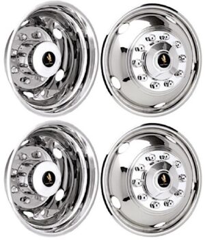 19.5" Ford 2024 10 Lug 5 Hole Stainless Wheel Simulator Rim Liner Hubcap Covers