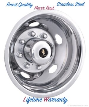 17" GMC Sierra 3500 2011-2025 8 Lug 5 Hole Wheel Simulator Hubcap One Rear Cover