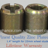 Wheel Stud Extenders For 22Mm Wheel Studs 1.4" Length One Set Of 4 Zinc Plated ©