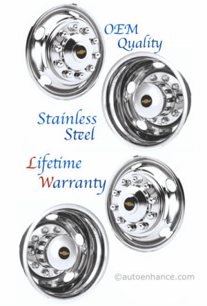 22.5" Chevy Chevrolet 2024 C6500 C7500 C8500 10 Lug 5 Hole Wheel Simulators HP.©