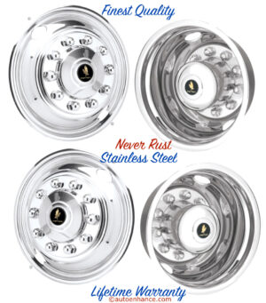 22.5” 10-Lug Stainless Wheel Simulators – 2024 Ford F-650 & F-750