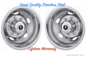 17" Dodge Ram 3500 8 Lug 5 Hole Rear Wheel Simulator Liner Hubcap Covers Two ©
