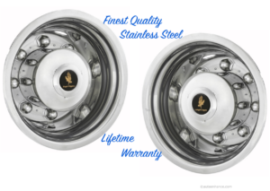 17.5 Universal Trailer Wheel Rim Simulators Fit 6 Lug Painted Steel Wheels - (2)