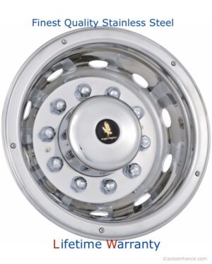 22.5" Universal Style For 6, 8 & 10 Lug Steel Wheel - One Rear Wheel Rim Cover ©